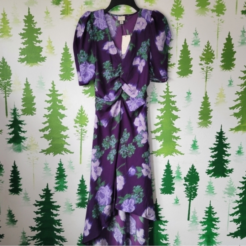 a new day Purple Floral High Low Dress